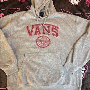Vans Gray Hoodie with Red Logo